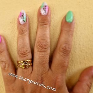 Anillo Acero Dorado N°44