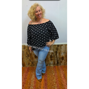 Blusa lunares, talla 48/54